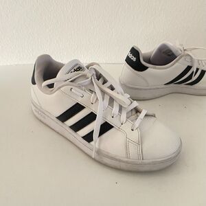 Adidas Grant Court 2.0 Cloudfoam White/Black‎ Sneakers Women 8 HWI28Y001